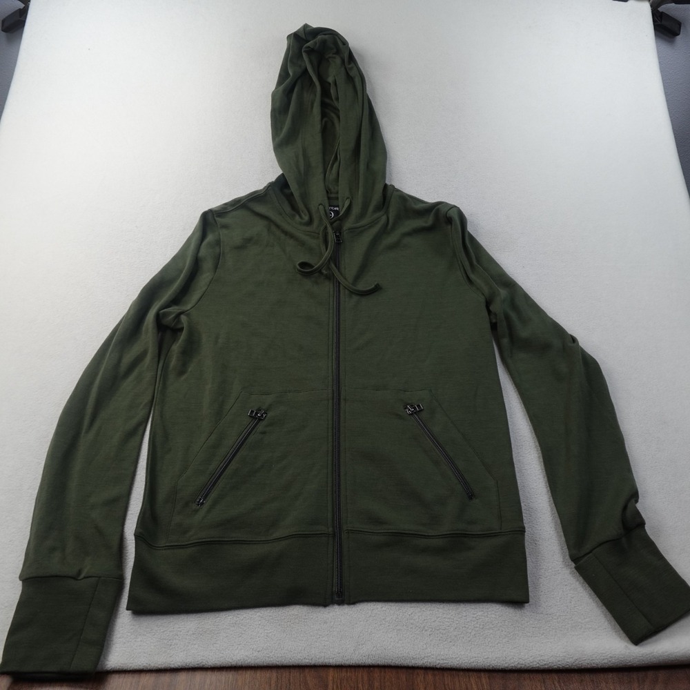 Aviator First Class Merino Wool Hoodie Mens 3 Olive Green Full Zip Travel